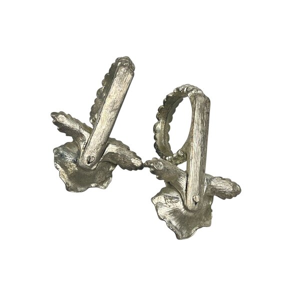 Vintage Silver Metal Rose Napkin Ring Holders Granny Core Cottage Core - Picture 4 of 7